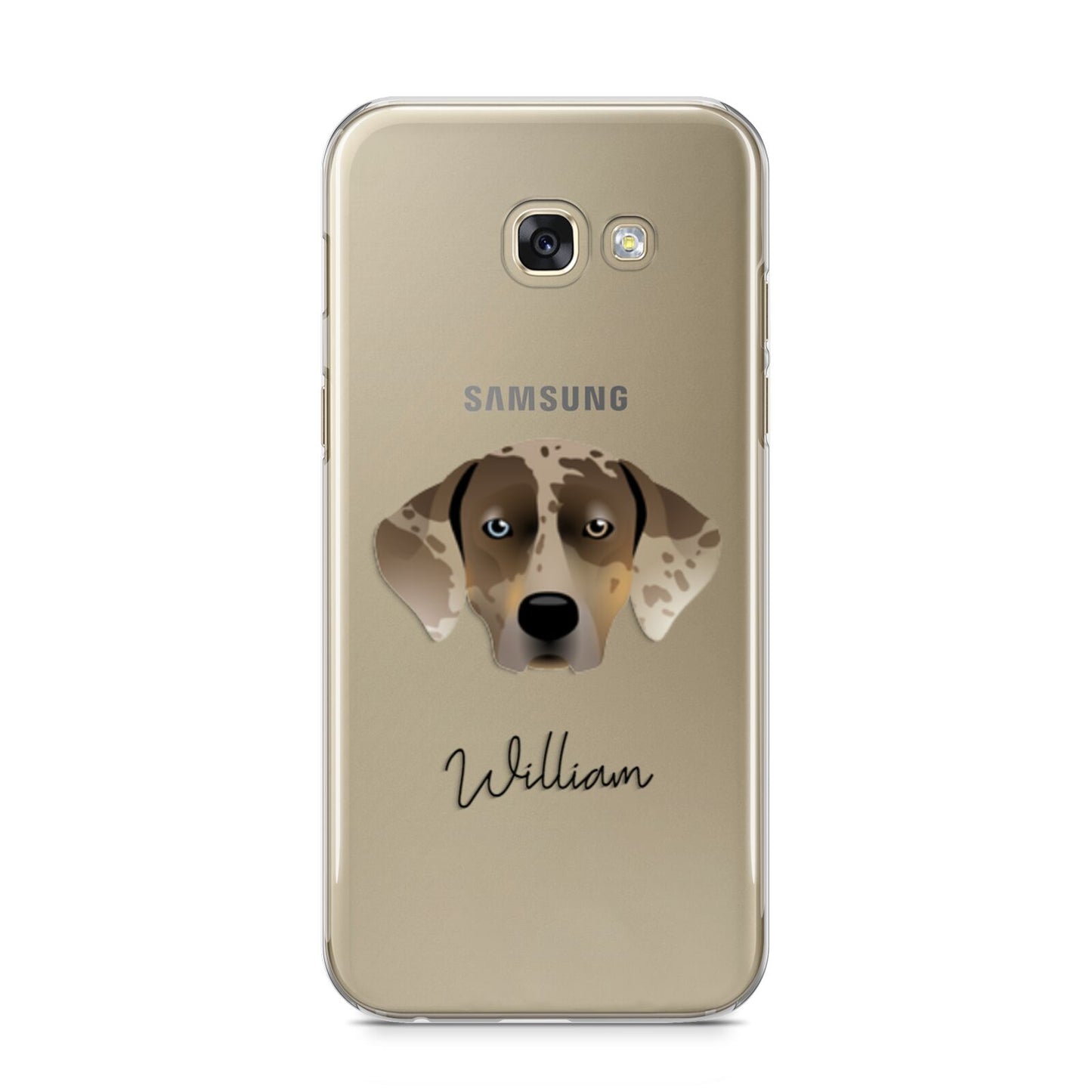 Catahoula Leopard Dog Personalised Samsung Galaxy A5 2017 Case on gold phone