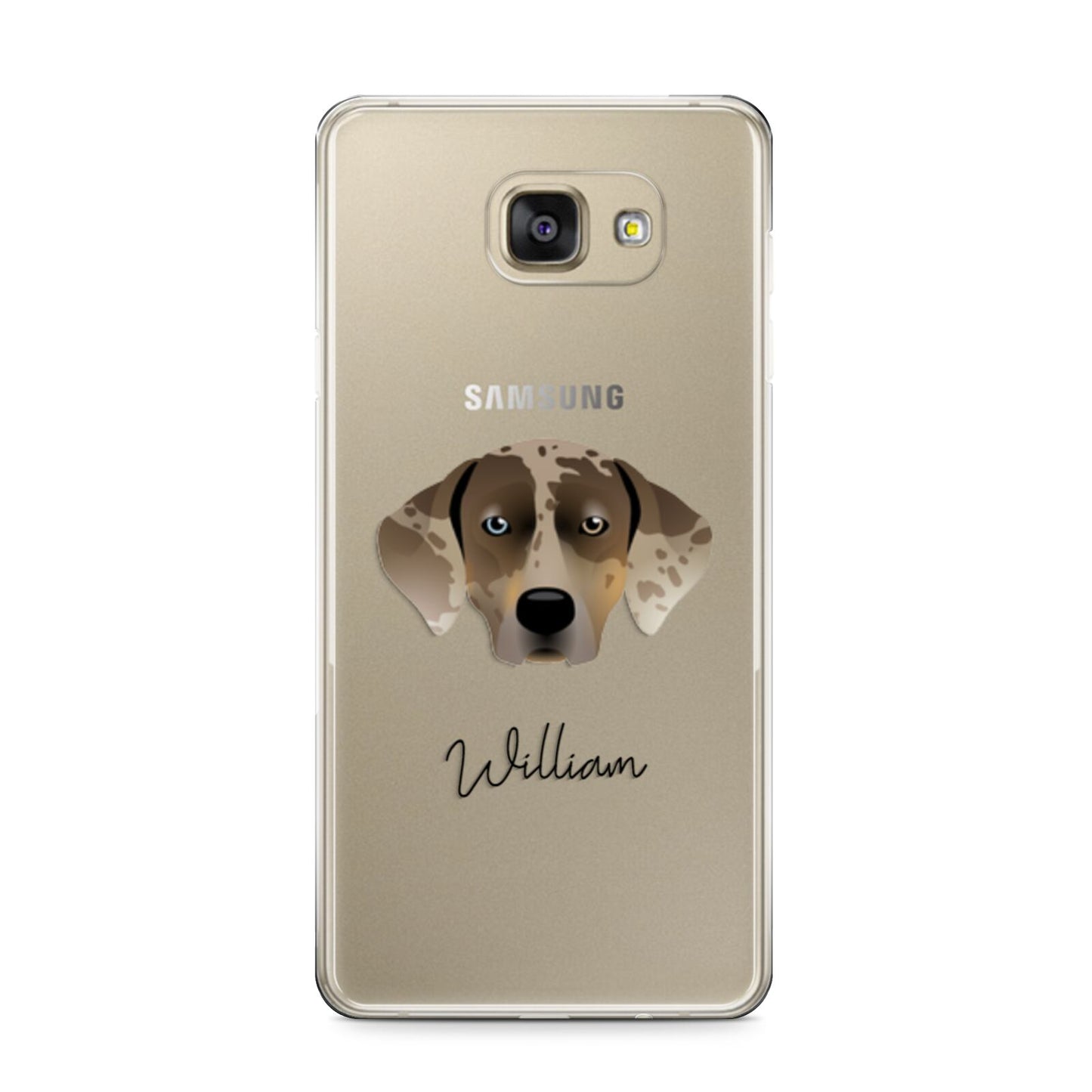 Catahoula Leopard Dog Personalised Samsung Galaxy A9 2016 Case on gold phone