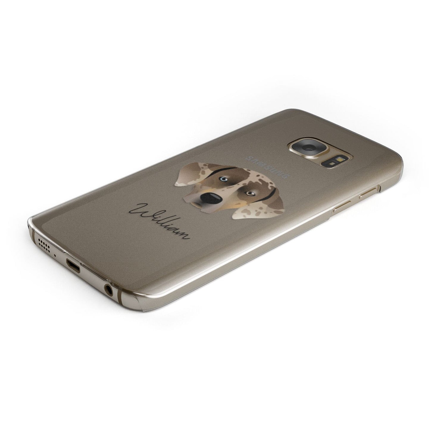 Catahoula Leopard Dog Personalised Samsung Galaxy Case Bottom Cutout