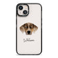 Catahoula Leopard Dog Personalised iPhone 13 Black Impact Case on Silver phone