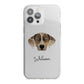Catahoula Leopard Dog Personalised iPhone 13 Pro Max TPU Impact Case with White Edges