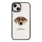 Catahoula Leopard Dog Personalised iPhone 14 Black Impact Case on Silver phone