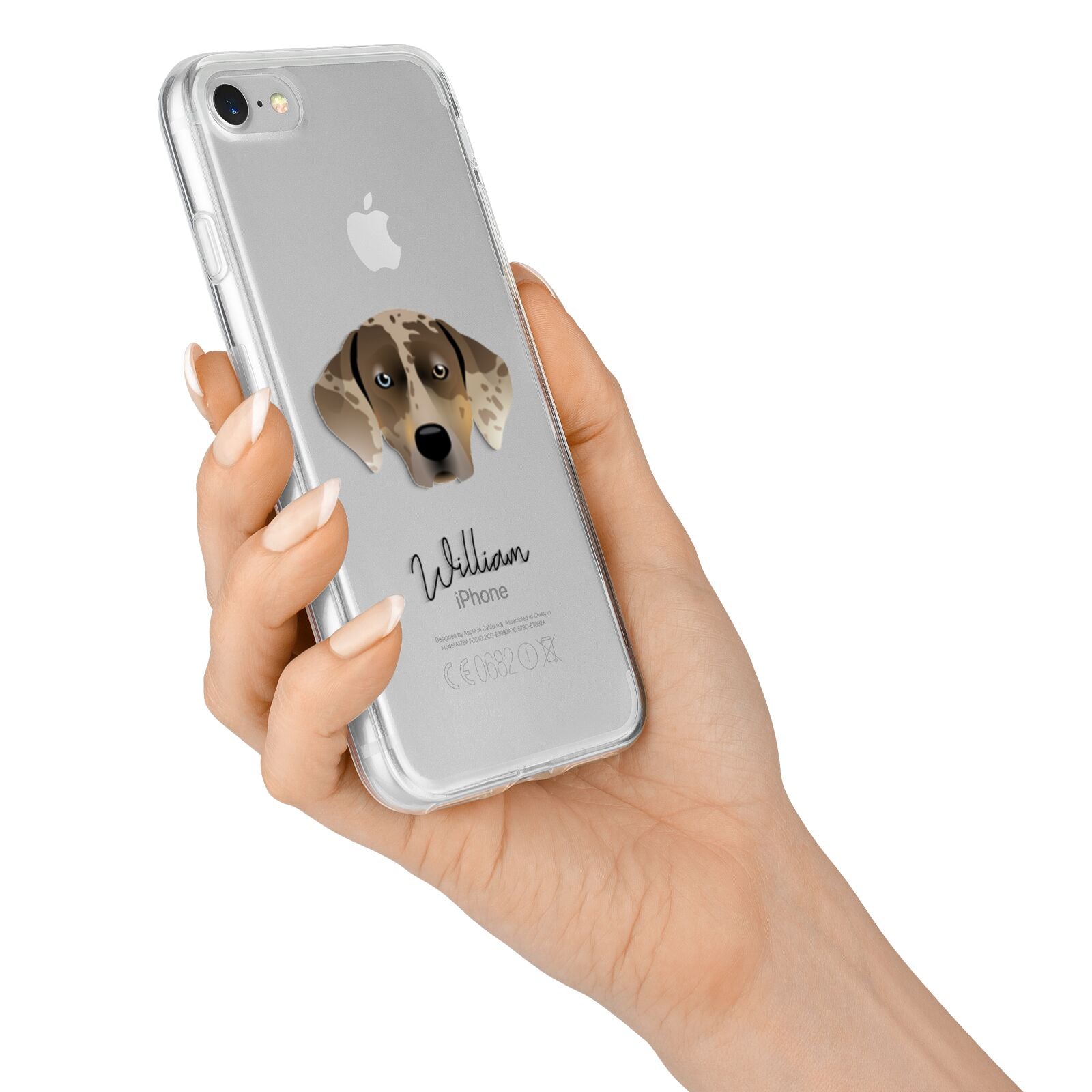 Catahoula Leopard Dog Personalised iPhone 7 Bumper Case on Silver iPhone Alternative Image