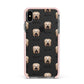 Catalan Sheepdog Icon with Name Apple iPhone Xs Max Impact Case Pink Edge on Black Phone