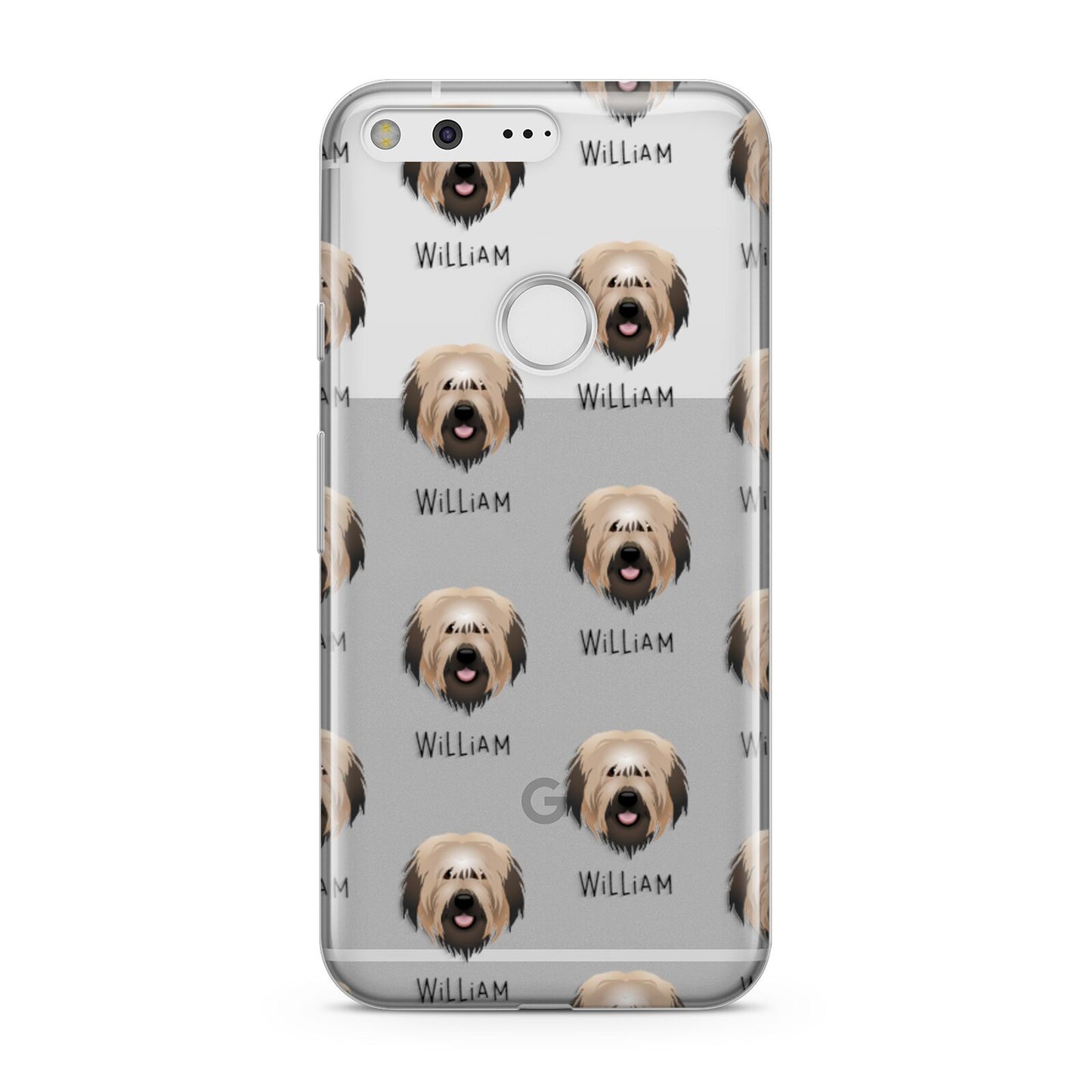 Catalan Sheepdog Icon with Name Google Pixel Case