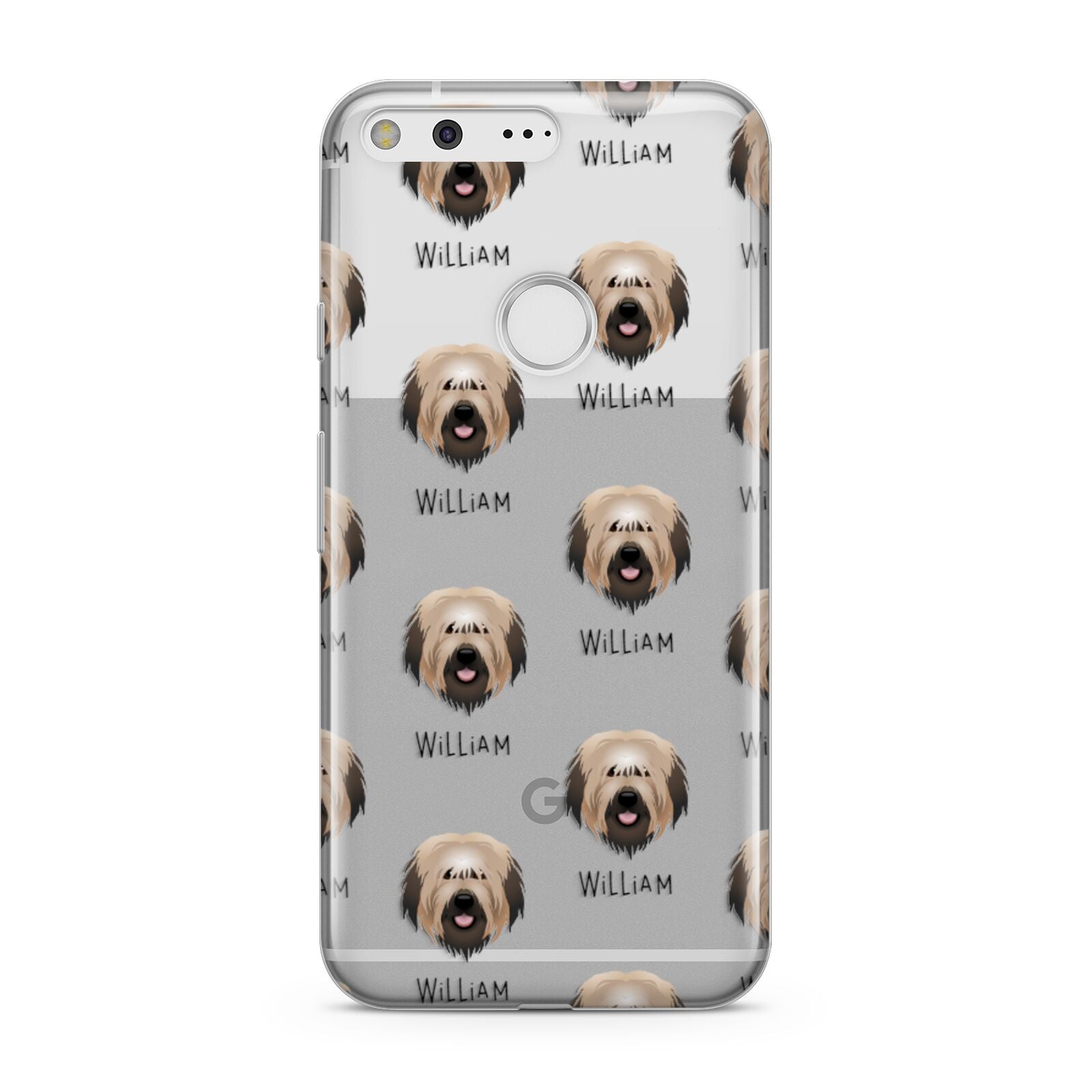 Catalan Sheepdog Icon with Name Google Pixel Case