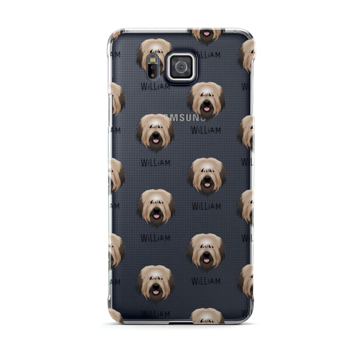 Catalan Sheepdog Icon with Name Samsung Galaxy Alpha Case