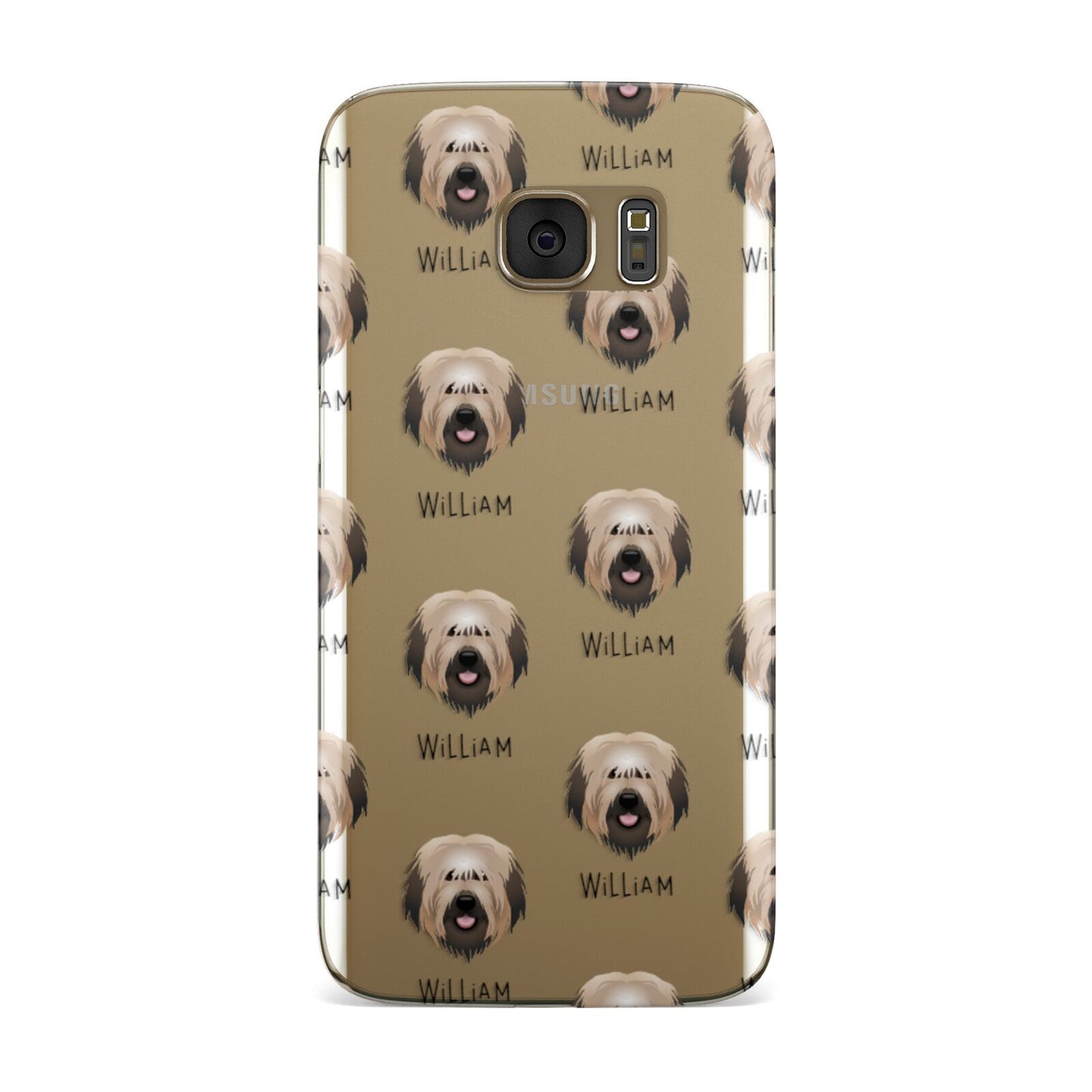 Catalan Sheepdog Icon with Name Samsung Galaxy Case