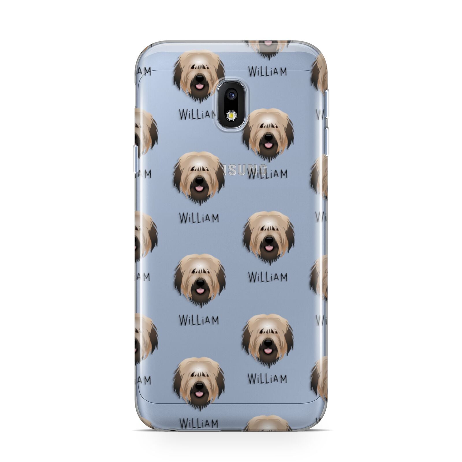 Catalan Sheepdog Icon with Name Samsung Galaxy J3 2017 Case