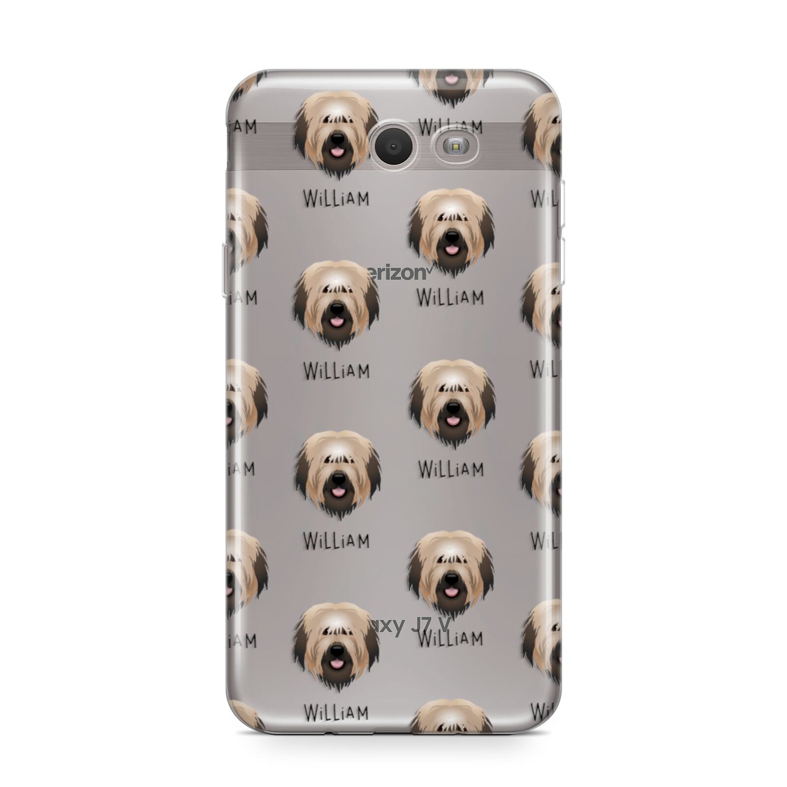 Catalan Sheepdog Icon with Name Samsung Galaxy J7 2017 Case