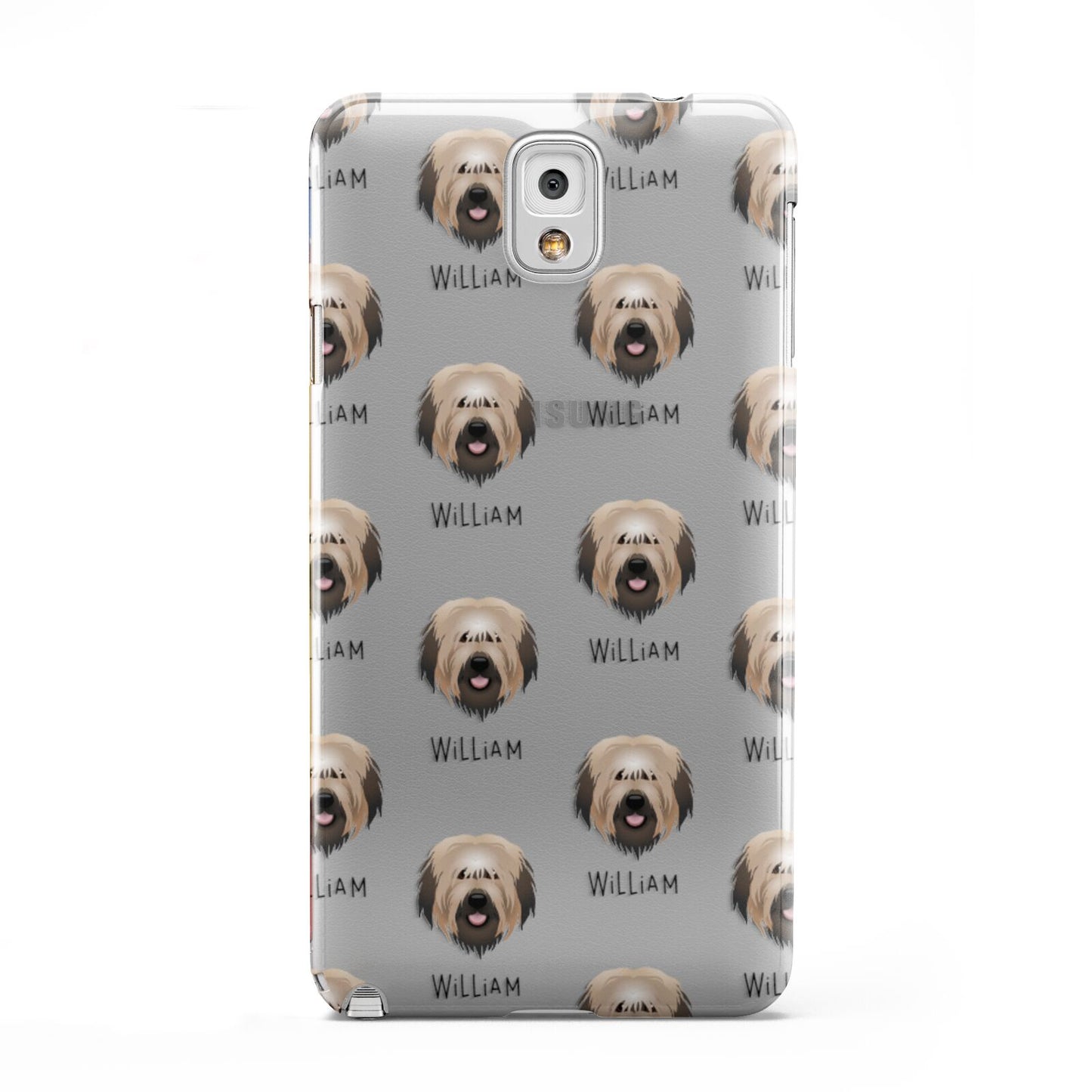 Catalan Sheepdog Icon with Name Samsung Galaxy Note 3 Case
