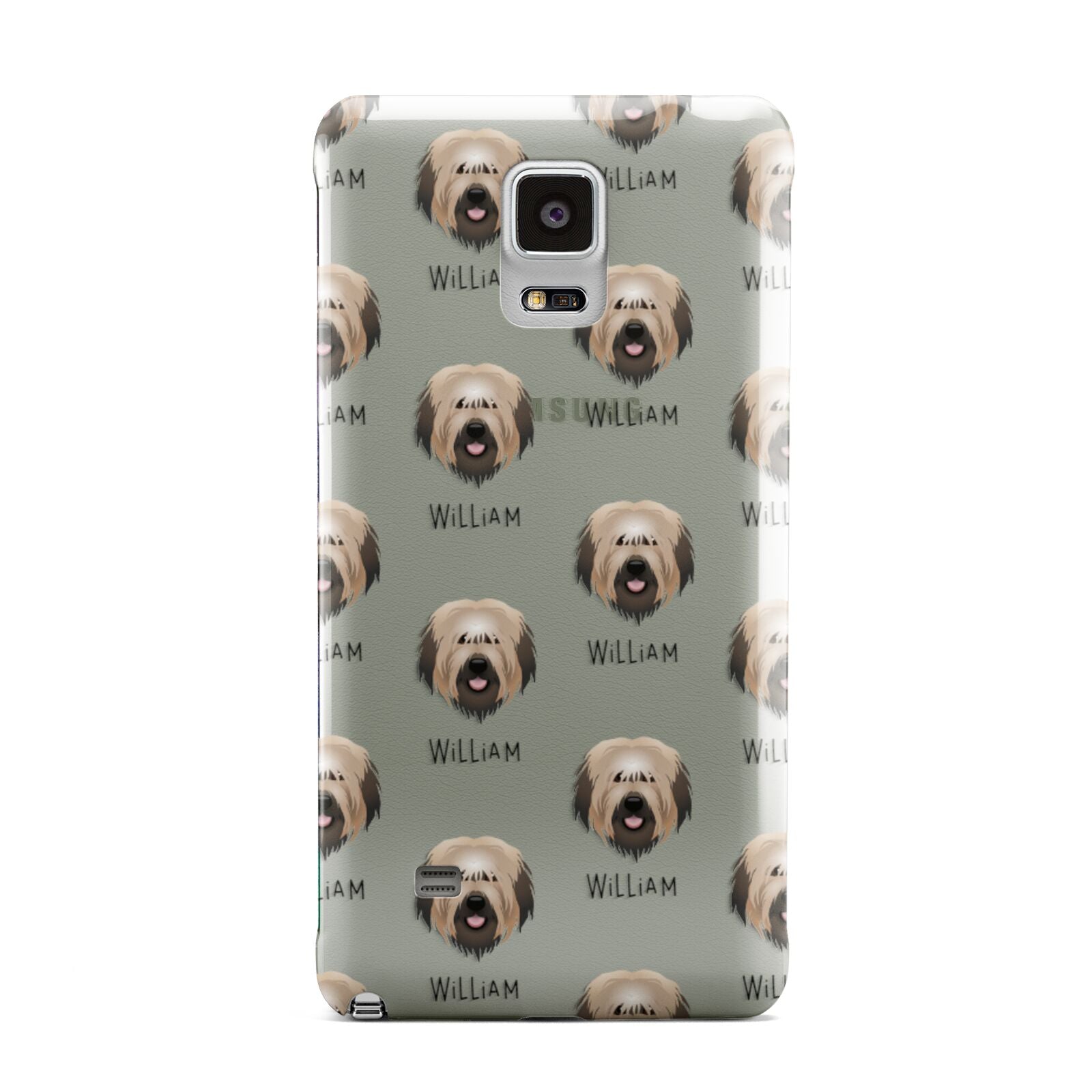 Catalan Sheepdog Icon with Name Samsung Galaxy Note 4 Case