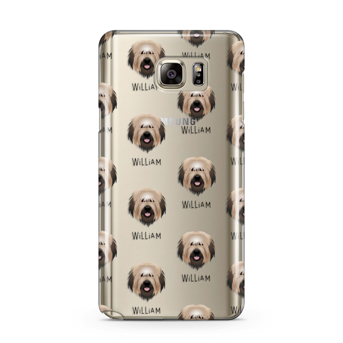 Catalan Sheepdog Icon with Name Samsung Galaxy Note 5 Case