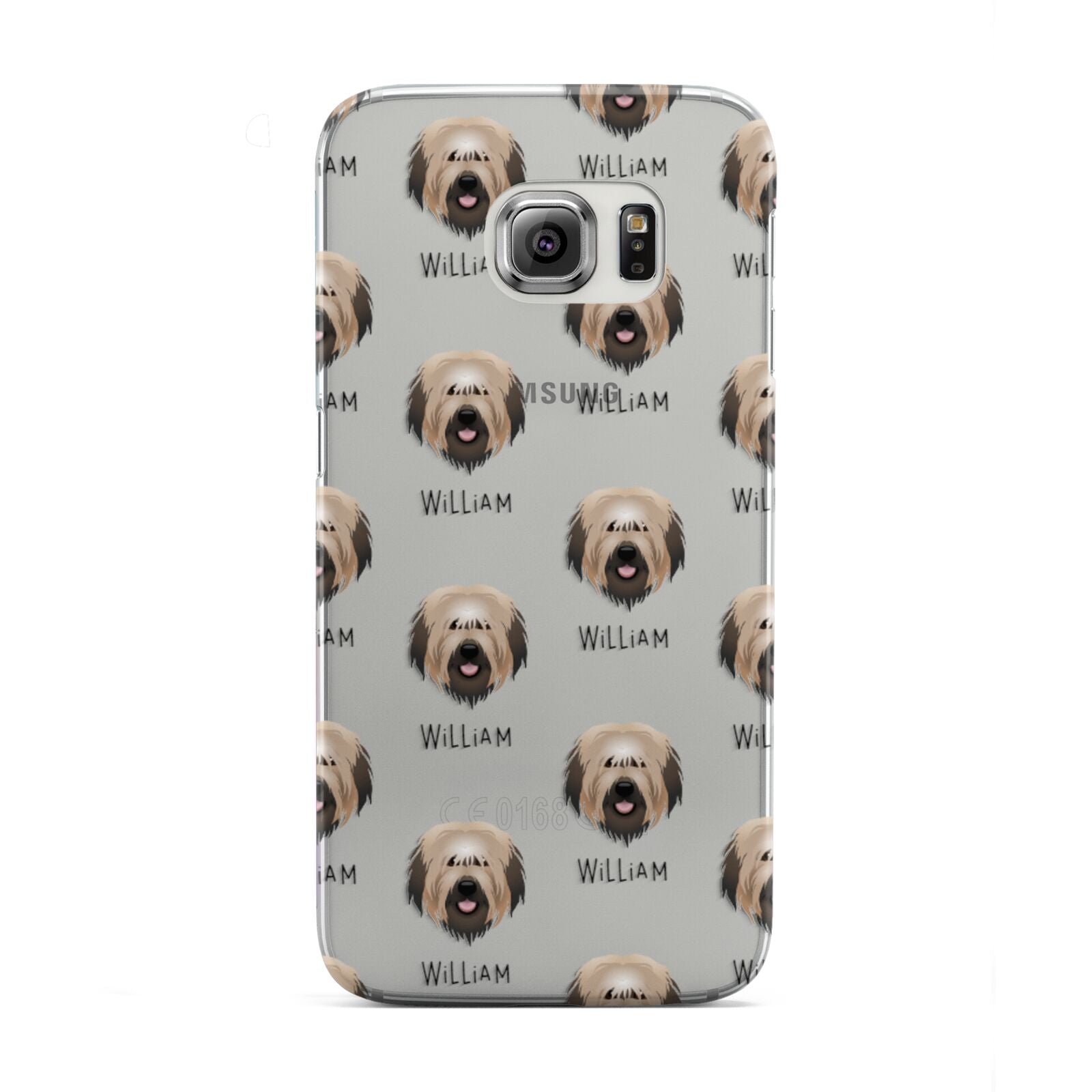 Catalan Sheepdog Icon with Name Samsung Galaxy S6 Edge Case