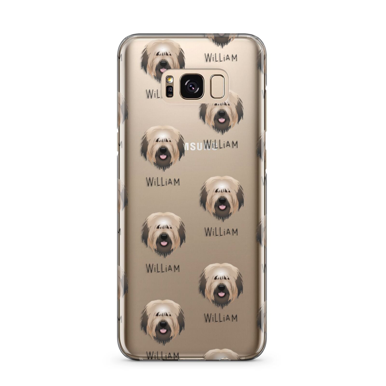 Catalan Sheepdog Icon with Name Samsung Galaxy S8 Plus Case