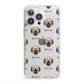 Catalan Sheepdog Icon with Name iPhone 13 Pro Clear Bumper Case