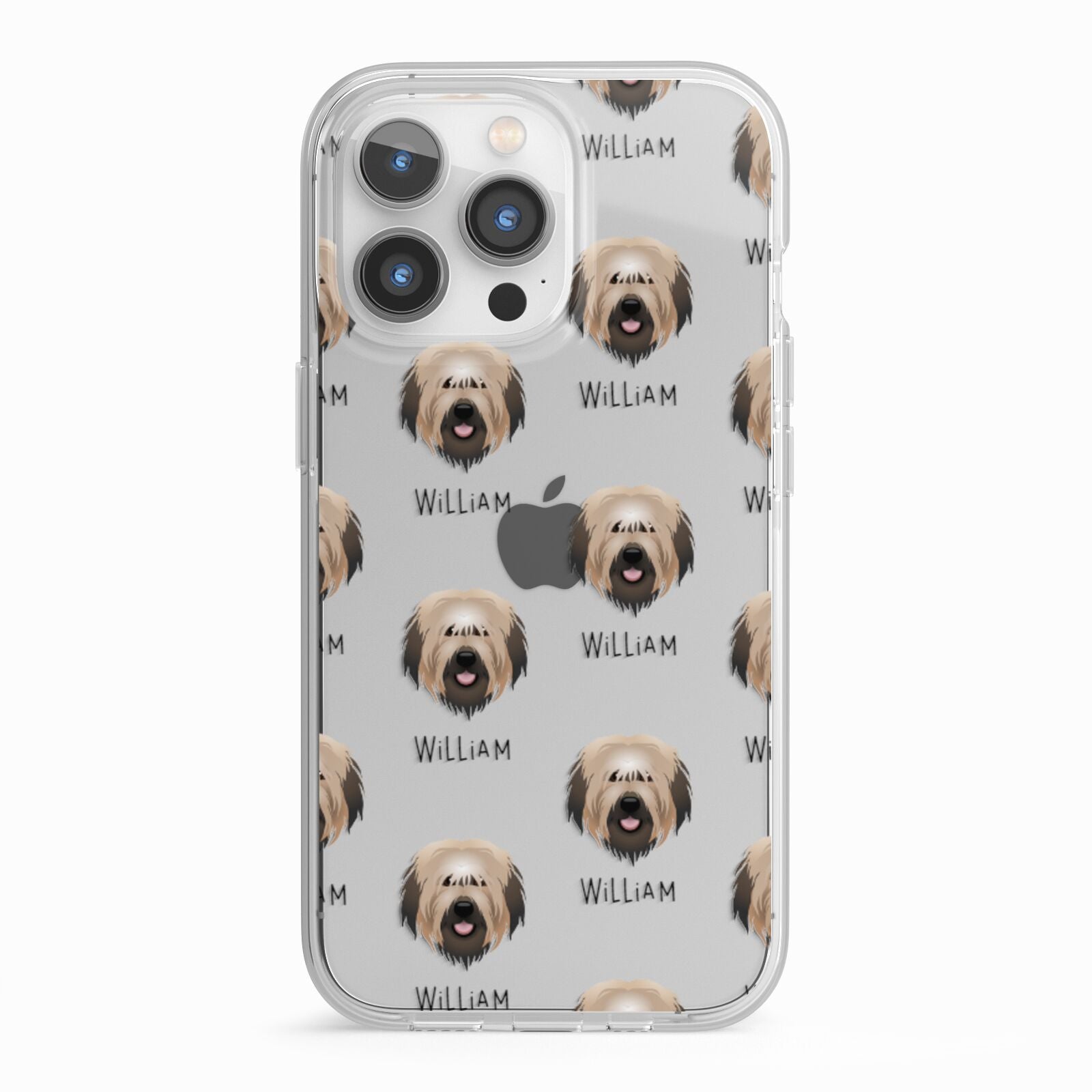 Catalan Sheepdog Icon with Name iPhone 13 Pro TPU Impact Case with White Edges