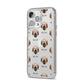 Catalan Sheepdog Icon with Name iPhone 14 Pro Max Clear Tough Case Silver Angled Image