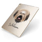 Catalan Sheepdog Personalised Apple iPad Case on Gold iPad Side View
