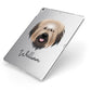 Catalan Sheepdog Personalised Apple iPad Case on Silver iPad Side View