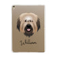 Catalan Sheepdog Personalised Apple iPad Gold Case