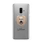 Catalan Sheepdog Personalised Samsung Galaxy S9 Plus Case on Silver phone
