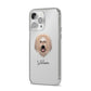 Catalan Sheepdog Personalised iPhone 14 Pro Max Clear Tough Case Silver Angled Image