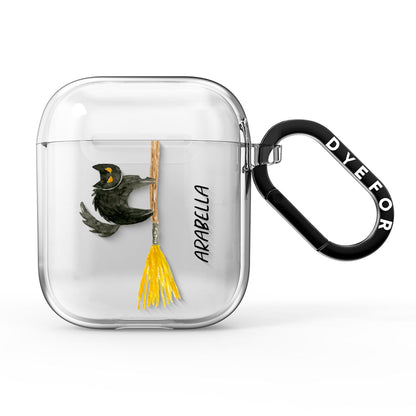 Cats on Broomsticks Halloween AirPods Clear Case