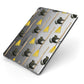 Cats on Broomsticks Halloween Apple iPad Case on Grey iPad Side View