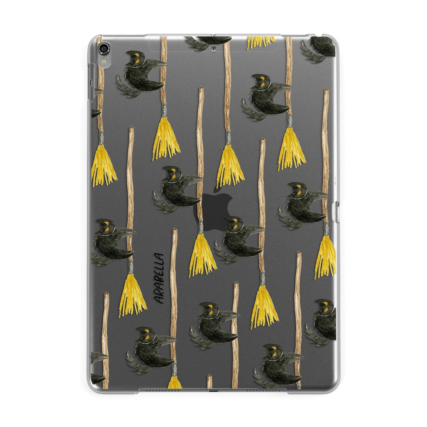 Cats on Broomsticks Halloween Apple iPad Grey Case