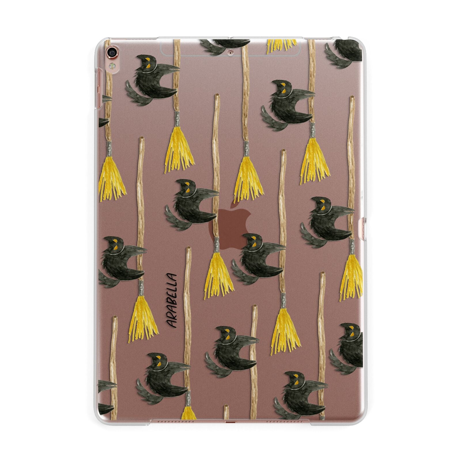 Cats on Broomsticks Halloween Apple iPad Rose Gold Case