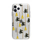 Cats on Broomsticks Halloween Apple iPhone 11 Pro Max in Silver with Bumper Case