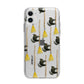 Cats on Broomsticks Halloween Apple iPhone 11 in White with Bumper Case