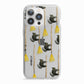 Cats on Broomsticks Halloween iPhone 13 Pro TPU Impact Case with White Edges