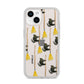 Cats on Broomsticks Halloween iPhone 14 Clear Tough Case Starlight