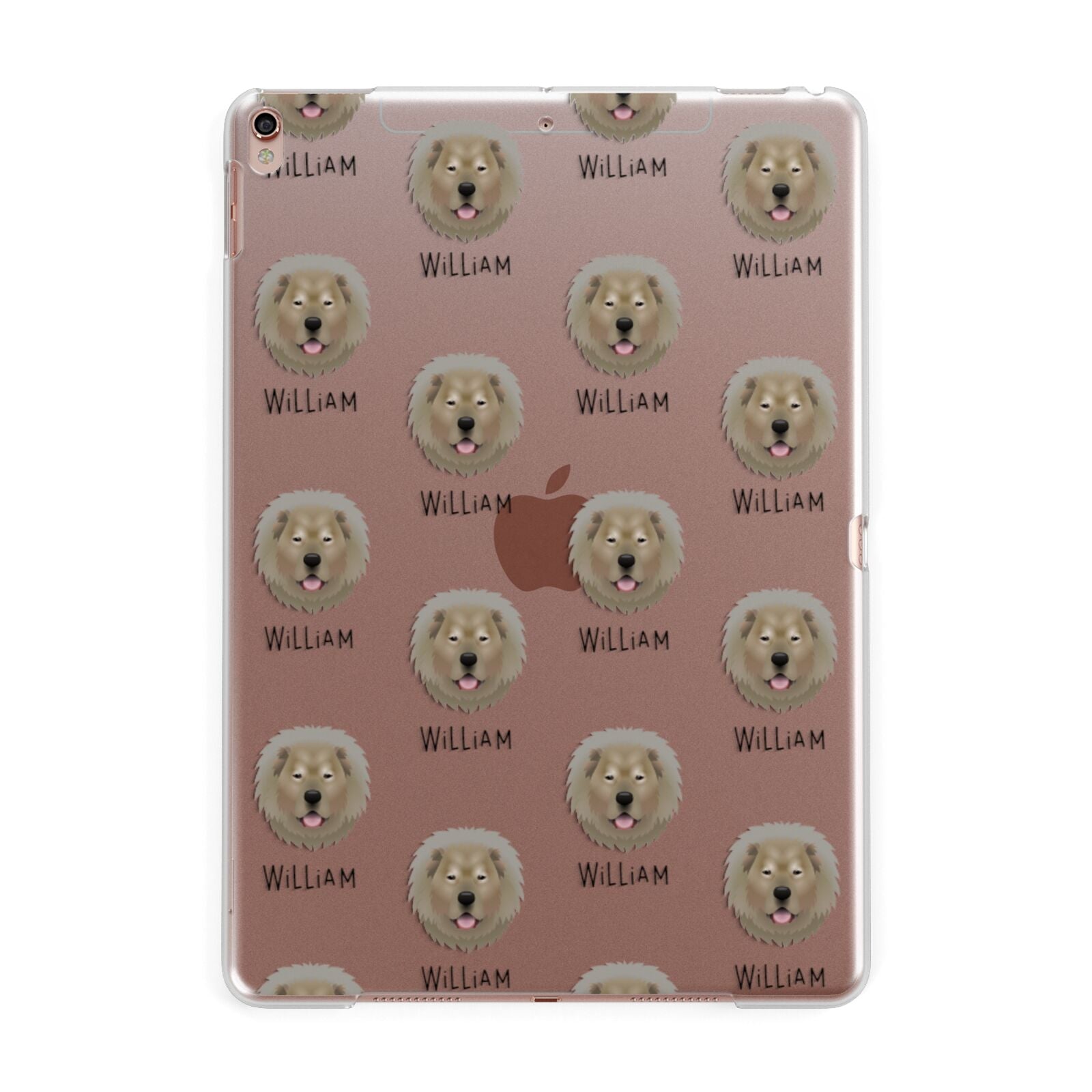 Causasian Shepherd Icon with Name Apple iPad Rose Gold Case
