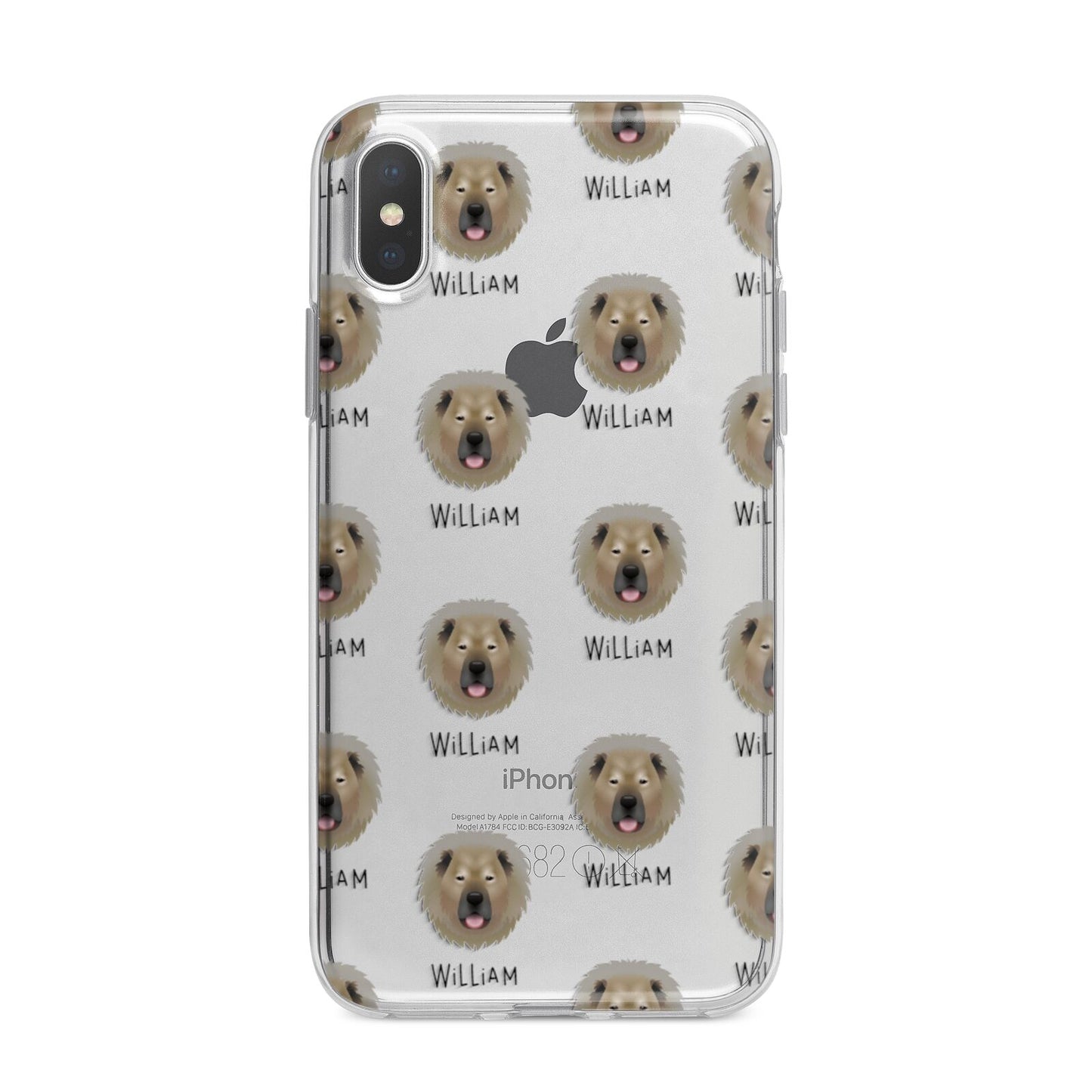 Causasian Shepherd Icon with Name iPhone X Bumper Case on Silver iPhone Alternative Image 1