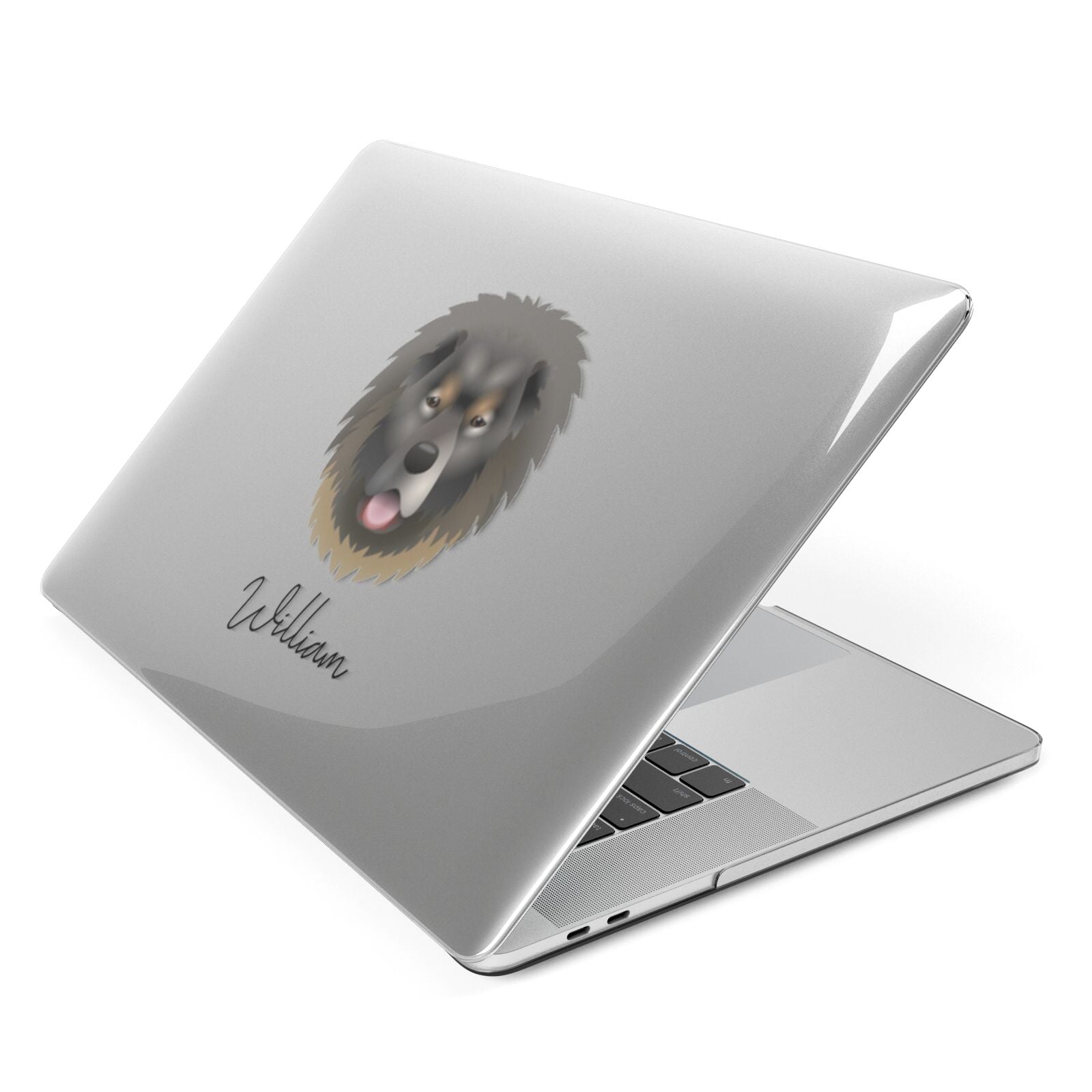 Causasian Shepherd Personalised Apple MacBook Case Side View