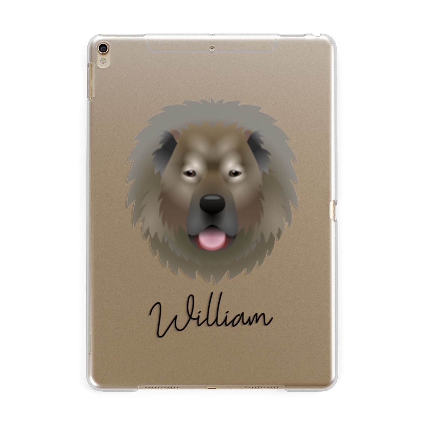 Causasian Shepherd Personalised Apple iPad Gold Case