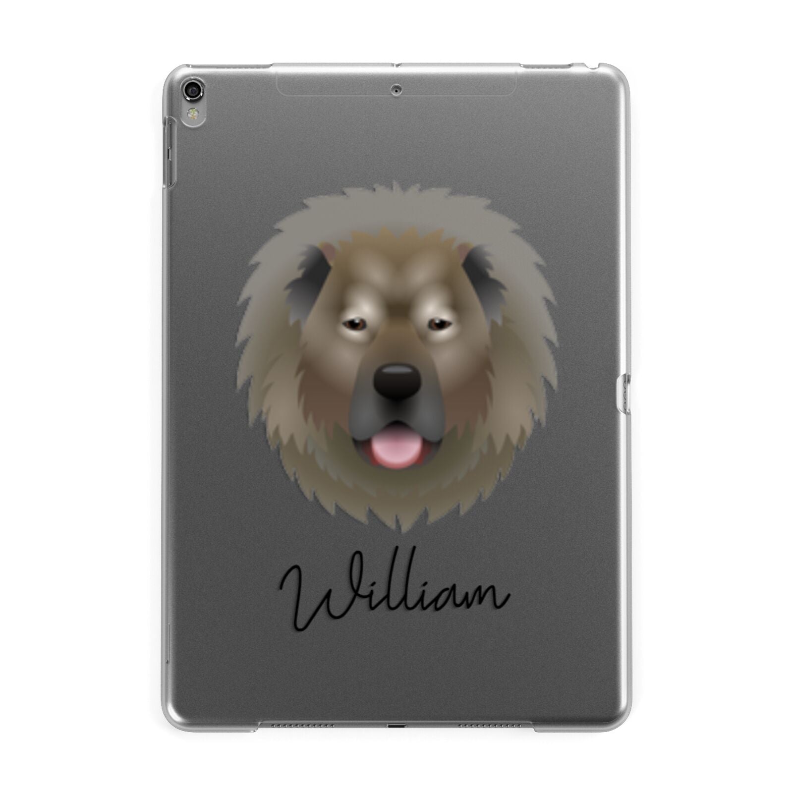 Causasian Shepherd Personalised Apple iPad Grey Case