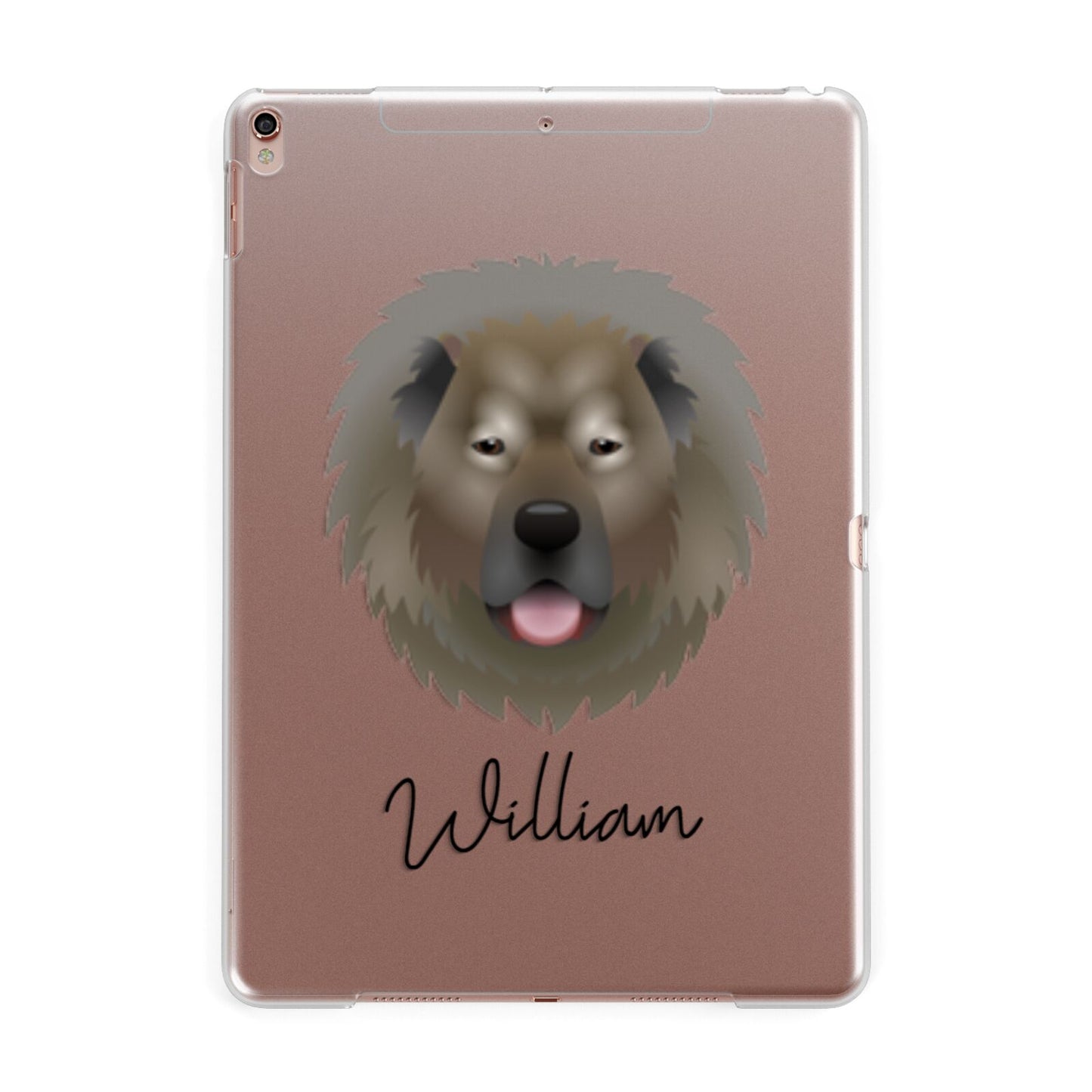Causasian Shepherd Personalised Apple iPad Rose Gold Case