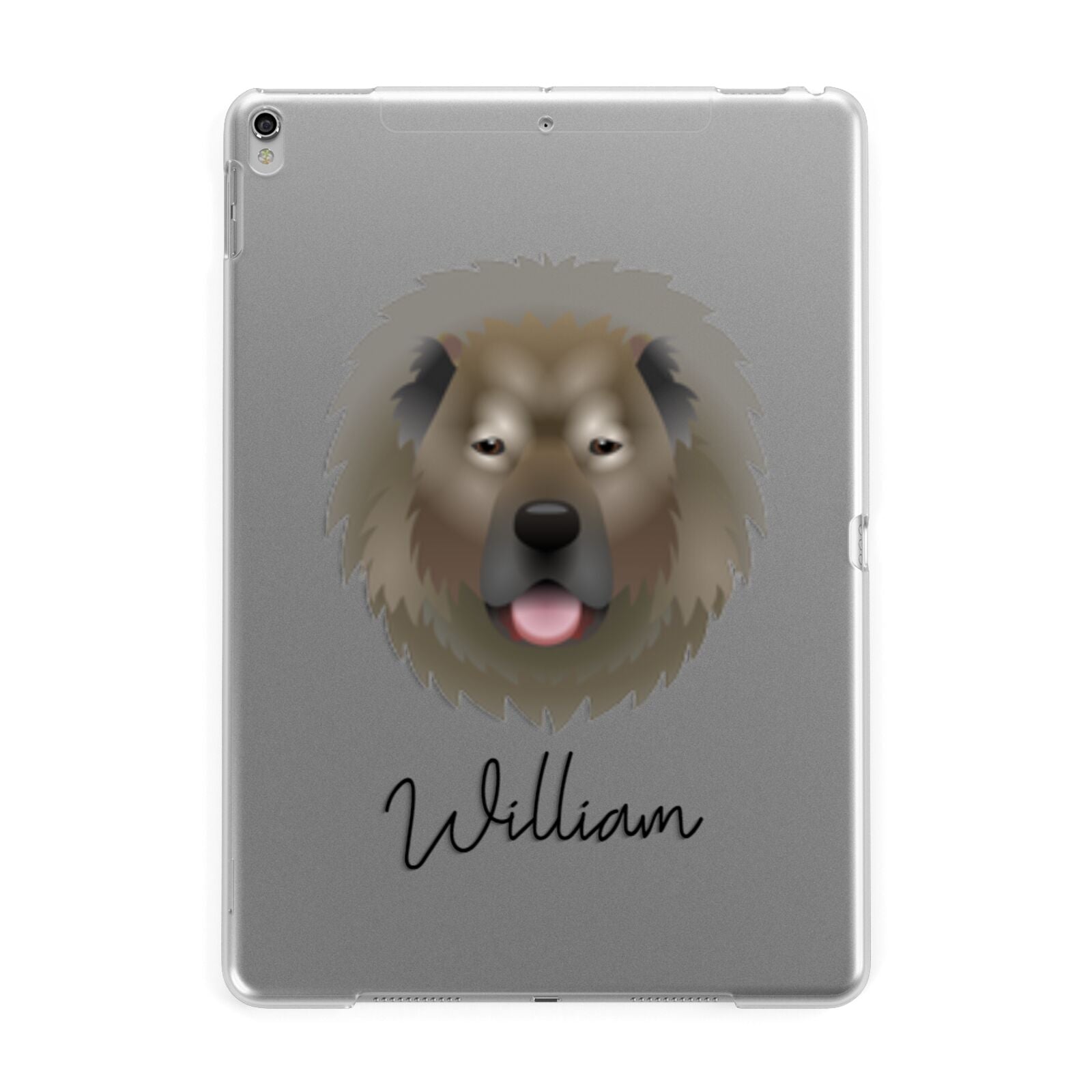 Causasian Shepherd Personalised Apple iPad Silver Case