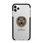 Causasian Shepherd Personalised Apple iPhone 11 Pro Max in Silver with Black Impact Case
