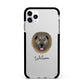 Causasian Shepherd Personalised Apple iPhone 11 Pro Max in Silver with Black Impact Case