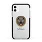 Causasian Shepherd Personalised Apple iPhone 11 in White with Black Impact Case