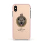 Causasian Shepherd Personalised Apple iPhone Xs Impact Case Pink Edge on Gold Phone
