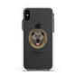 Causasian Shepherd Personalised Apple iPhone Xs Impact Case White Edge on Black Phone