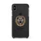 Causasian Shepherd Personalised Apple iPhone Xs Max Impact Case Black Edge on Black Phone