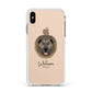 Causasian Shepherd Personalised Apple iPhone Xs Max Impact Case White Edge on Gold Phone