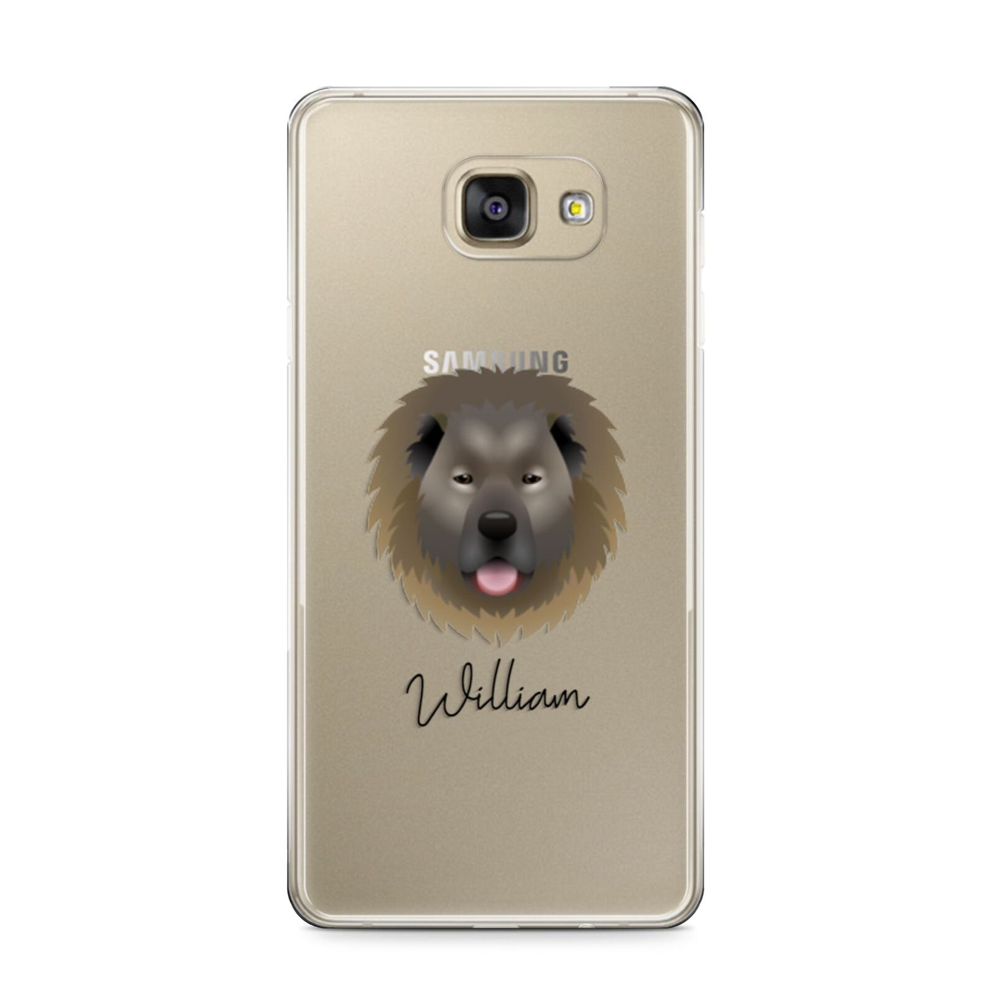 Causasian Shepherd Personalised Samsung Galaxy A9 2016 Case on gold phone